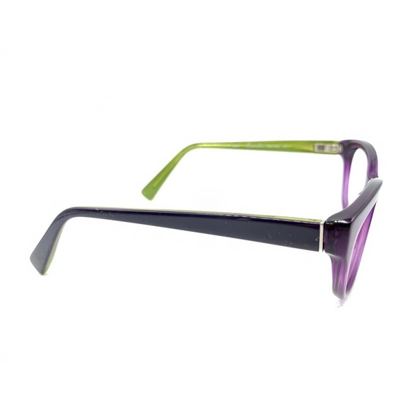 Lerocher New York Amber 831 Purple Green Black Eyeglasses Frames 54-16 140 Japan - Picture 4 of 12